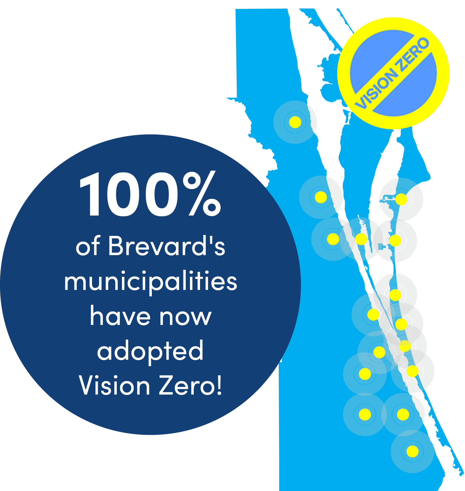 100% of Brevard's municipalities have now adopted Vision Zero!