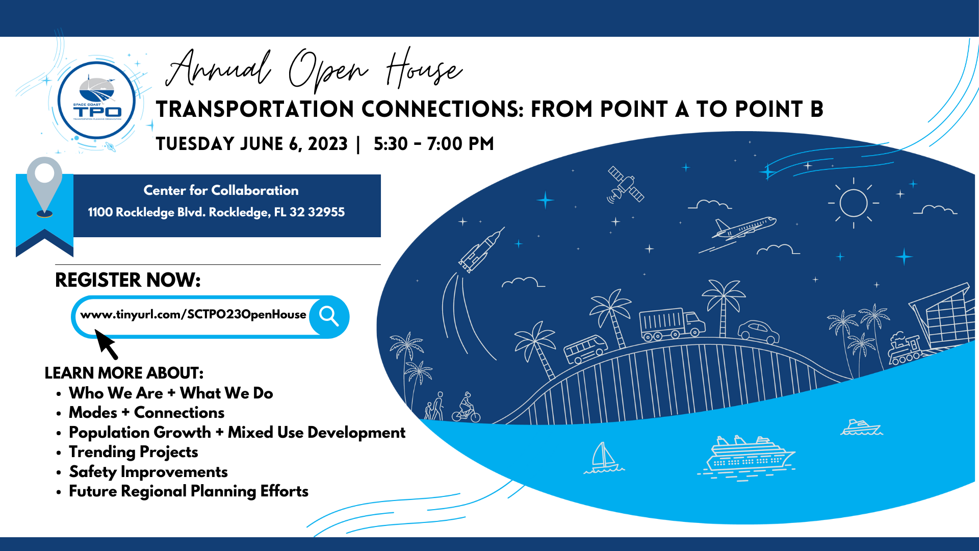 Space Coast TPO to Host Annual Open House on June 6, 2023.