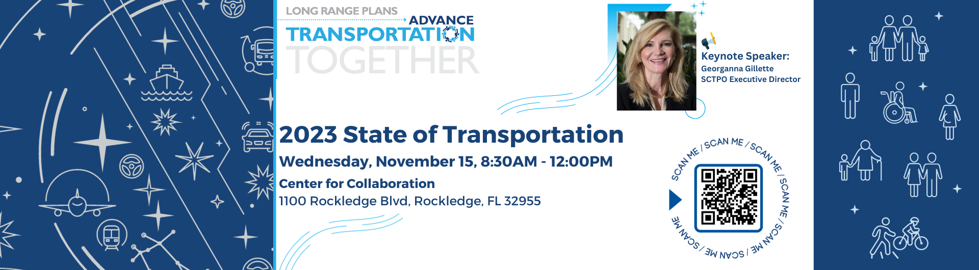 Website banner announcing State of Transportation event on November 15, 2023